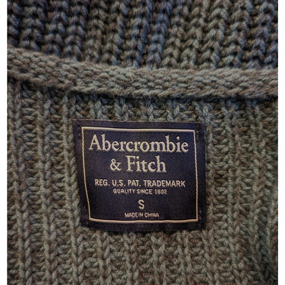 Abercrombie & Fitch sz S Tunic Sweater Dress green long sleeves S2 - Picture 4 of 4